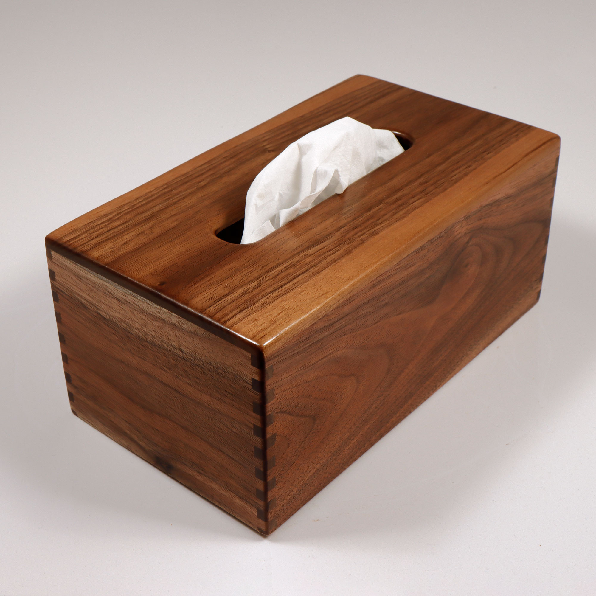 housesweet Rectangular Paper Facial Tissue Box Wooden Cover Holder for Bedroom Dressers Desk Table