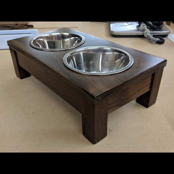 Pet Bowl Stand By Mr Dog – Walnut