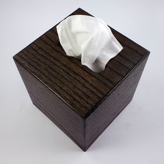 Tissue Box - Small - Ebony - Oak