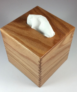 Tissue Box - Small - Flat Sawn Oak