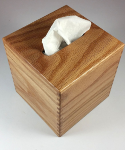 Tissue Box - Small - Flat Sawn Oak