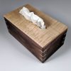 Tissue Box - Regular - Tiger Maple Top - Walnut Sides - Maple Splines