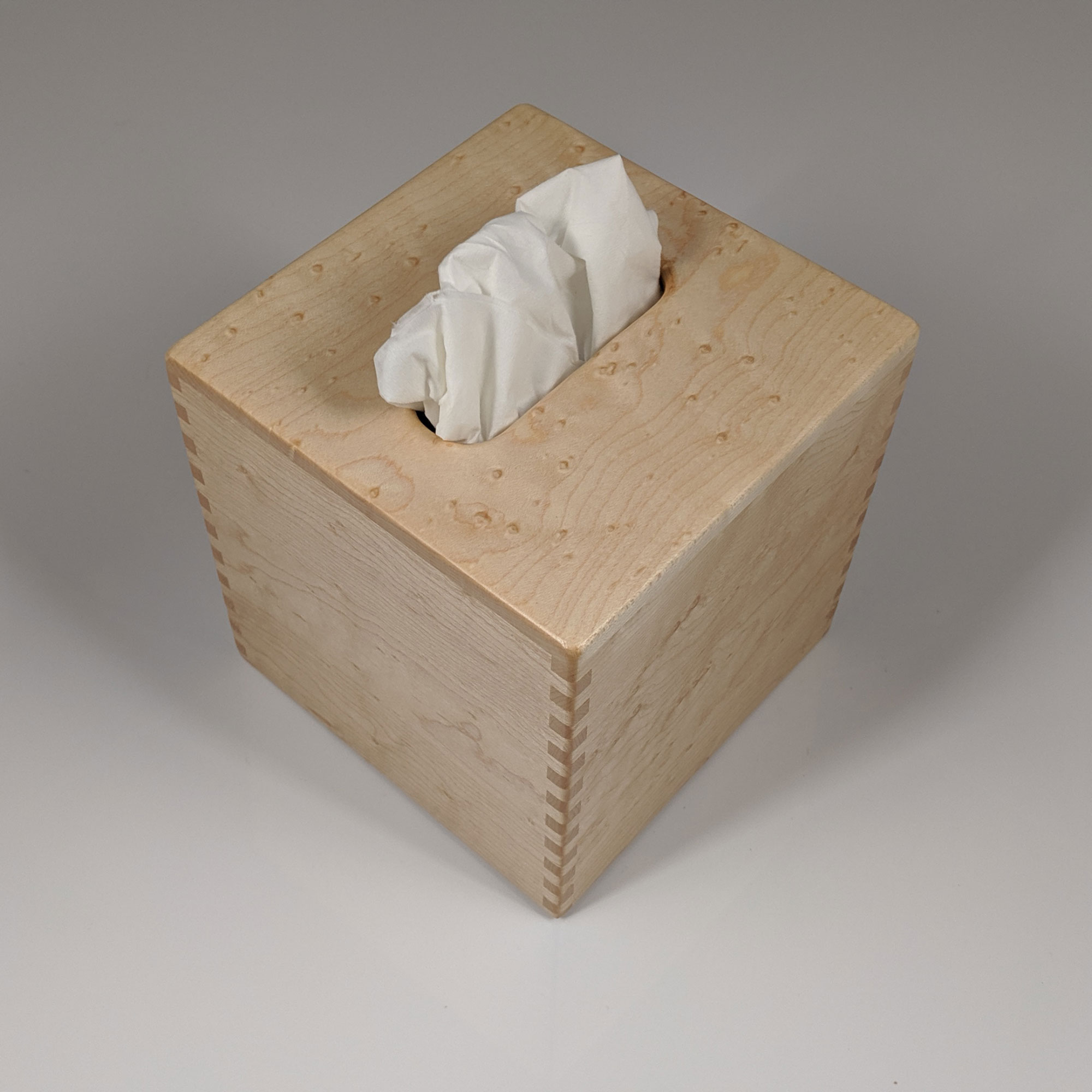 Square Tissue Box Cover - Bone | OKA US