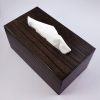 Tissue Box - Solid Oak - Ebony Stained - Rectangle Style - Box Jointed Sides