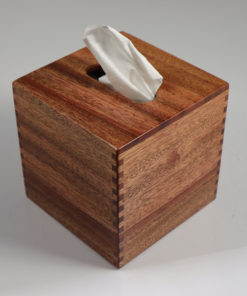 Tissue Box - Small - African Mahogany - Box Jointed Sides