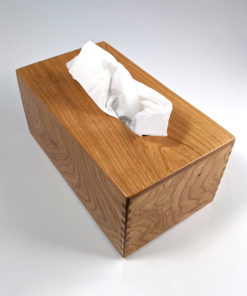 Solid Cherry - Handmade Tissue / Kleenex Box Cover Holder - Rectangular - Box Jointed Sides