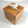 Solid Cherry Handmade Tissue Kleenex Box Cover Holder - Square - Box Jointed Sides