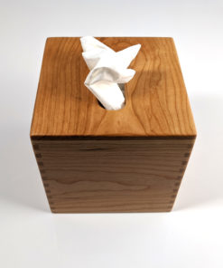 Solid Cherrywood Tissue Kleenex Box Cover Holder