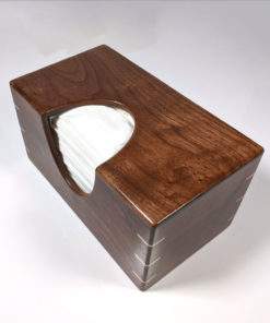 Solid Texas Black Walnut and Maple Splined Miter Joints - Handmade Tissue / Puffs Box Cover Holder - Puffs 180ct Style