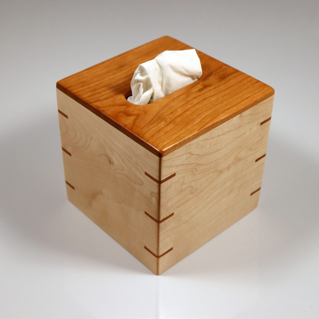 Solid Texas Black Walnut Handmade Tissue / Kleenex Box Cover Holder